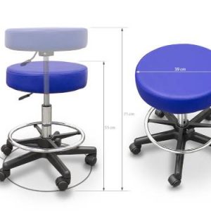 Alternative view of Taburet medical cu inel sprijin picioare 57-73 cm