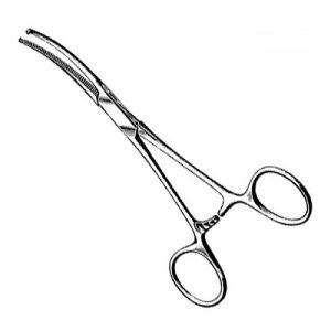 Pensa hemostatica Kocher Ochsner curba 18cm 1×2dinti