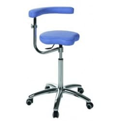 Taburet medical cu sezut tip sa bicicleta - spatar reglabil - H 60/84cm