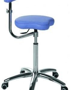 Taburet medical cu sezut tip sa bicicleta - spatar reglabil - H 60/84cm