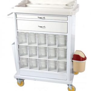 Troliu medical cu masa din ABS