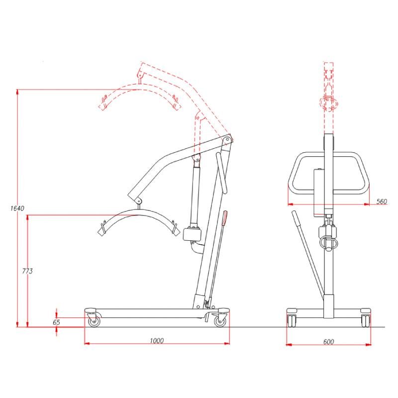 dimensiuni elevator pacient 10.77MN200