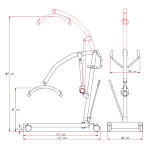 Elevator hidraulic pacient - 150 kg