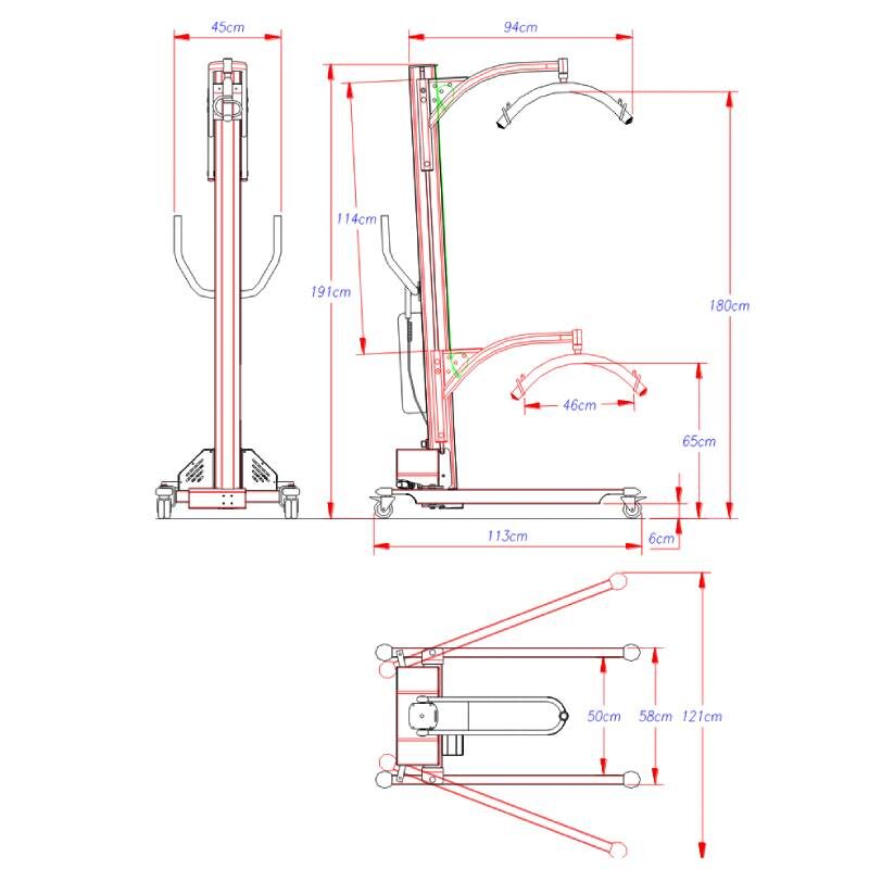 lift transfer pacient 10.77T200
