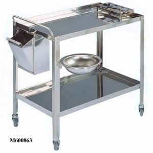 Carucior rastel din inox pentru instrumentar