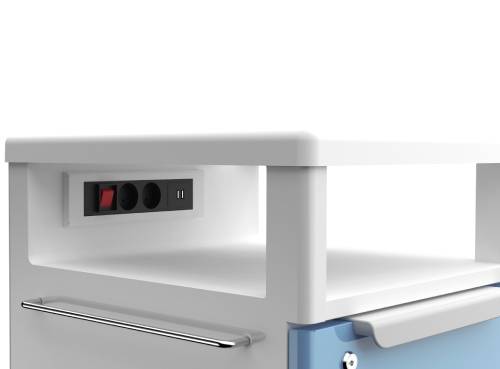 Noptiera Premium metalica cu priza si USB ZET37 - imagine 4