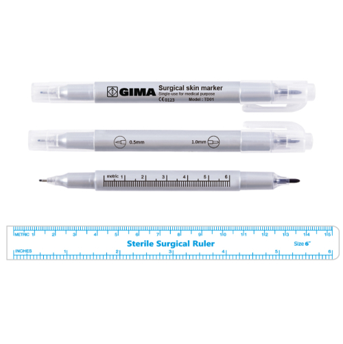 Marker chirurgical steril varf Dublu cu liniar separat