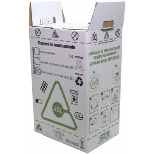 Cutii carton pentru medicamente 40L cu sac si sigiliu