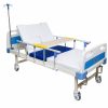 Pat spital manual cu 5 functii si saltea pentru ingrijire la domiciliu