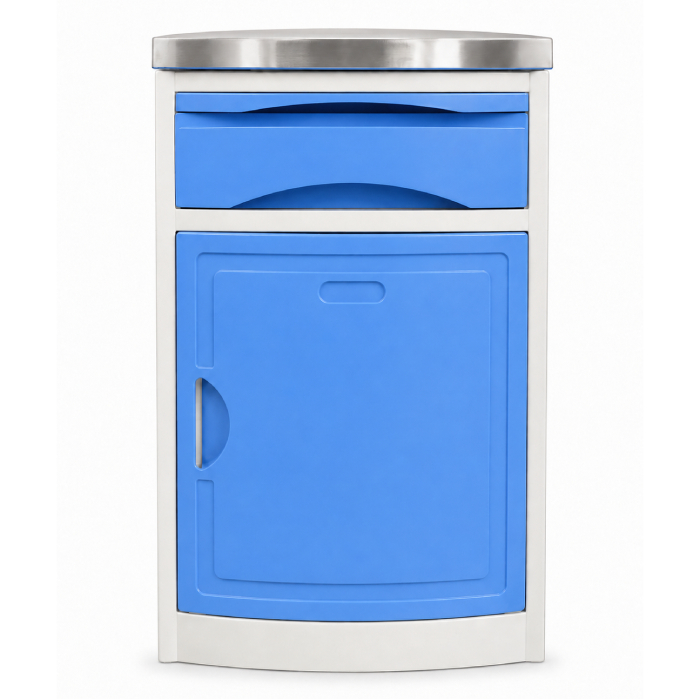 Noptiera spital din ABS cu blat din Inox - imagine 3