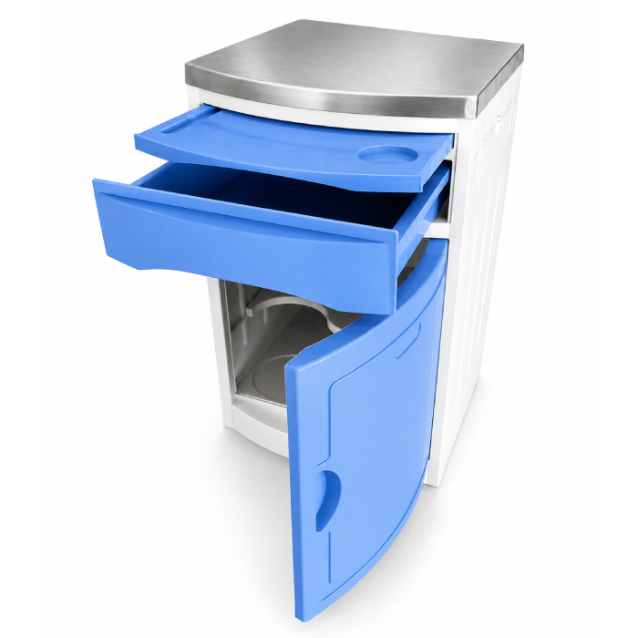Noptiera spital din ABS cu blat din Inox - imagine 7