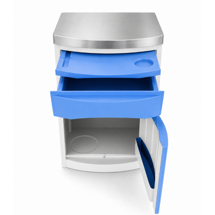 Noptiera spital din ABS cu blat din Inox - imagine 8