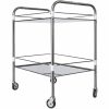 Carucior instrumentar inox cu 2 polite